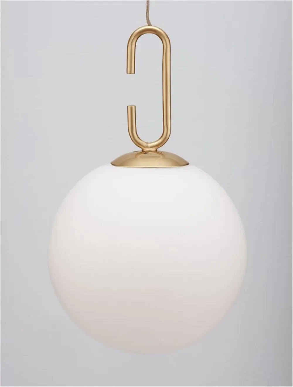 Pendul structura din Metal Auriu si abajur din Sticla Alb H120xL18cm IP20 10W 1061lm 3000k HOOK