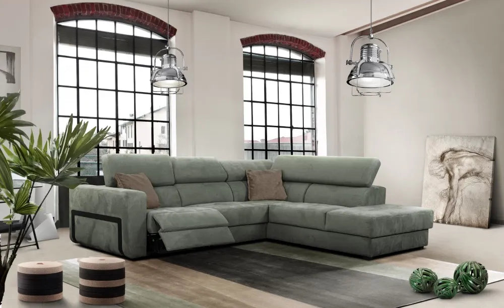 Coltar customizabil cu recliner in forma de L 291cm Rezzo