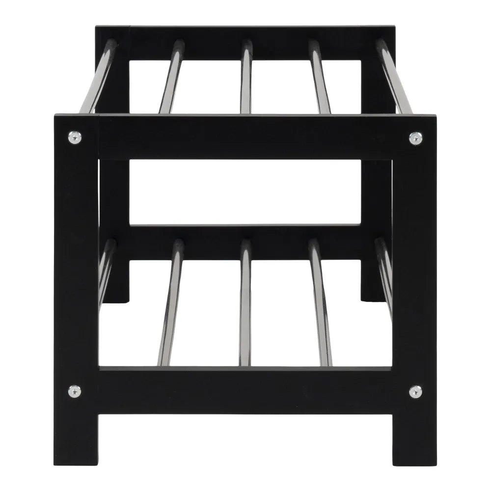 Pantofar din Lemn/Metal Negru/Argintiu L34xH32cm Padova