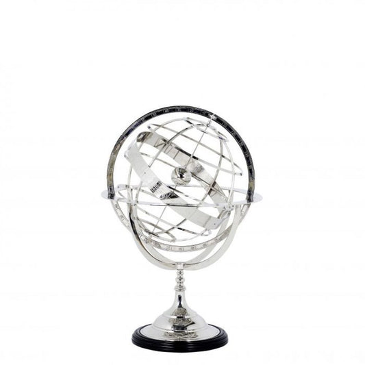 Obiect decorativ  din Metal Argintiu D16xH29cm Globe