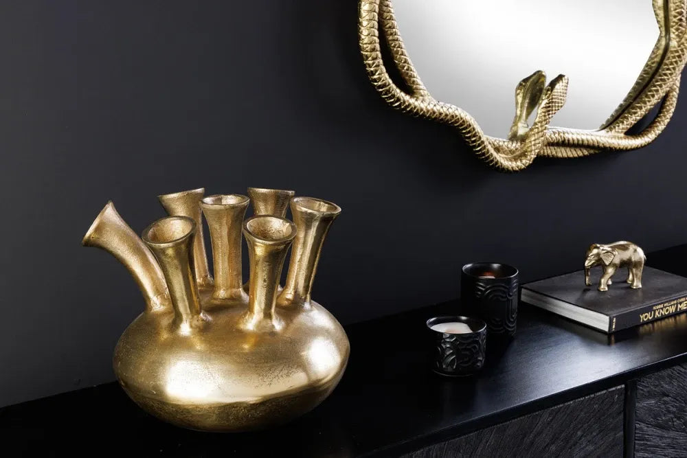 Vaza decorativa din Metal Auriu H28xL33cm Kiya