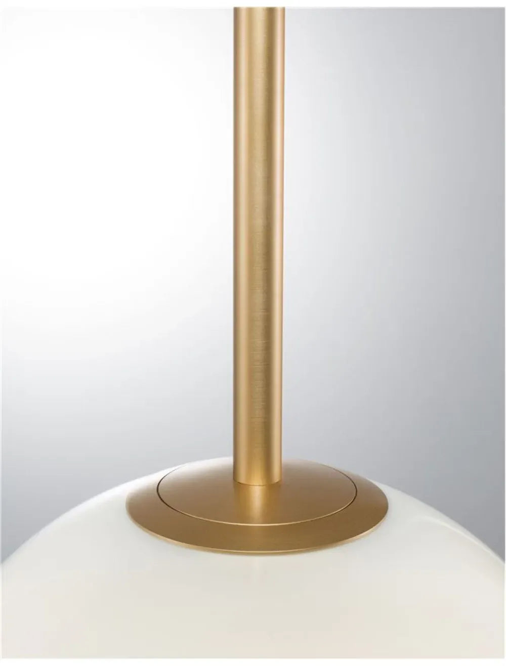 Pendul structura din Metal Auriu si abajur din Sticla Alb H180xL25cm IP20 CANTONA