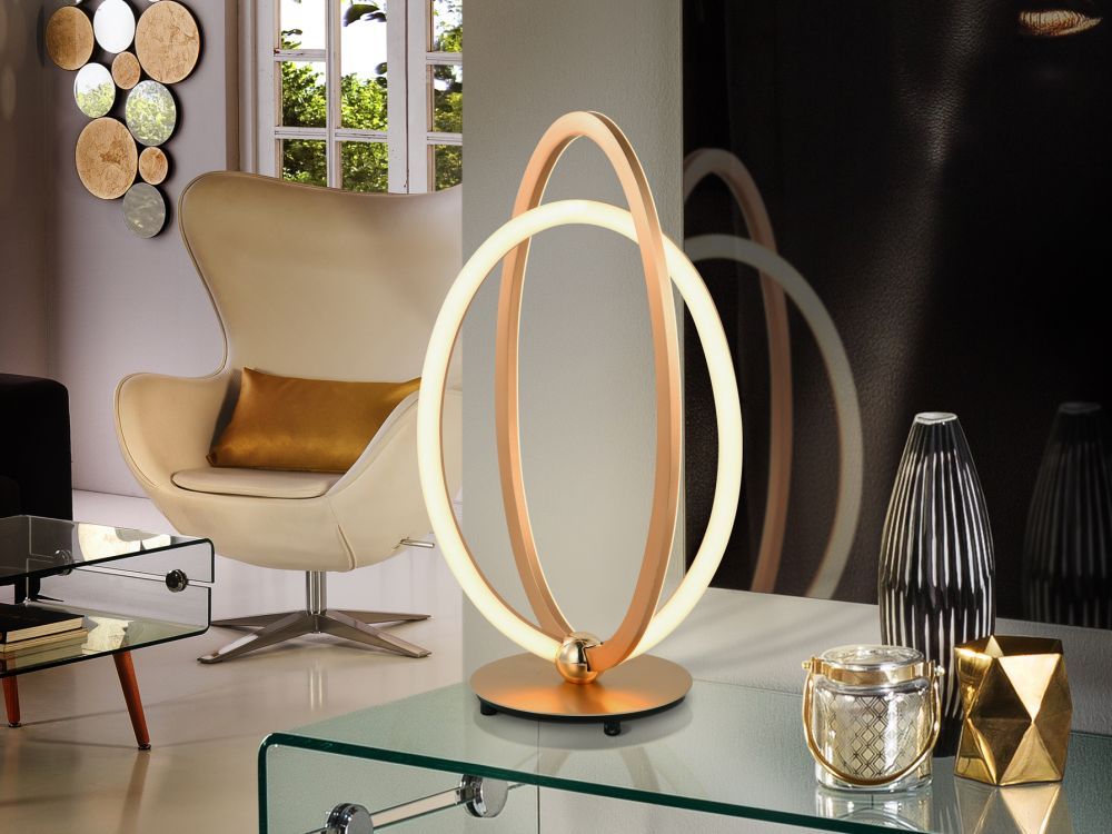 Veioza din Metal Rose gold L23xH41cm Ocellis