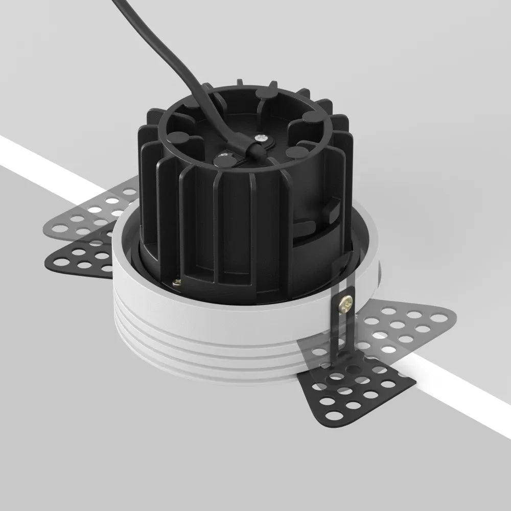 Spot incastrat din Aluminiu Negru H6xD7.4cm 12W 830lm 3000k Round