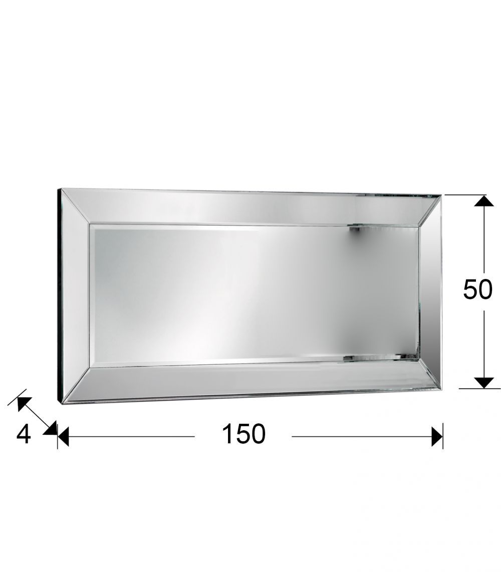 Oglinda Dreptunghiulara Argintie Roma H50xL150cm