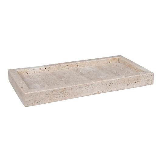Tava decorativa din Travertin Bej H3xL30,5cm HN0901