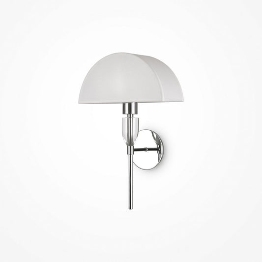 Aplica de perete Metal si Bumbac Argintiu/Alb L30xH45cm Prima