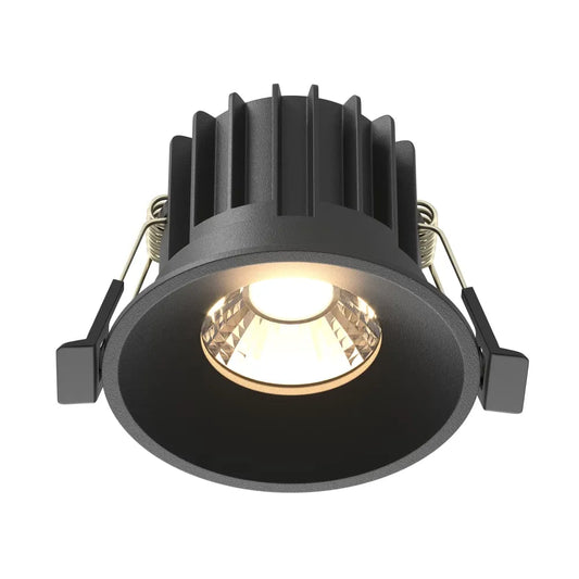 Spot incastrat din Aluminiu Negru H6xD8cm 12W 840lm 3000k Round