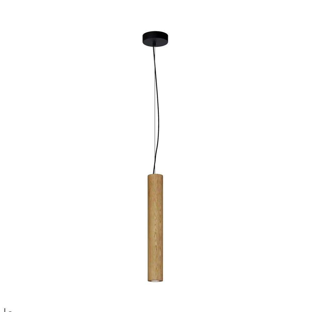 Pendul din Metal Negru si Lemn Bej H342.5xL12cm Basic Texture