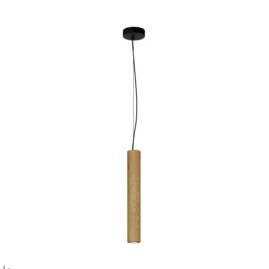 Pendul din Metal Negru si Lemn Bej H342.5xL12cm Basic Texture