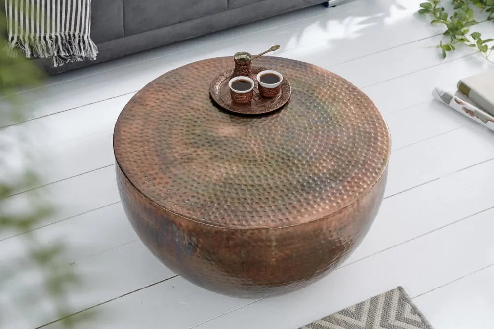 Masuta de cafea din Metal Cupru L60xH30cm Orient ii