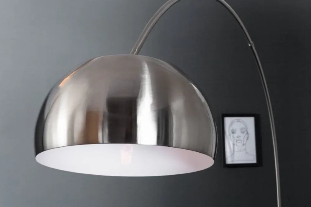Lampa de podea din Marmura/Metal Negru si Metal Crom periat H170-210xL150-160cm Big Bow