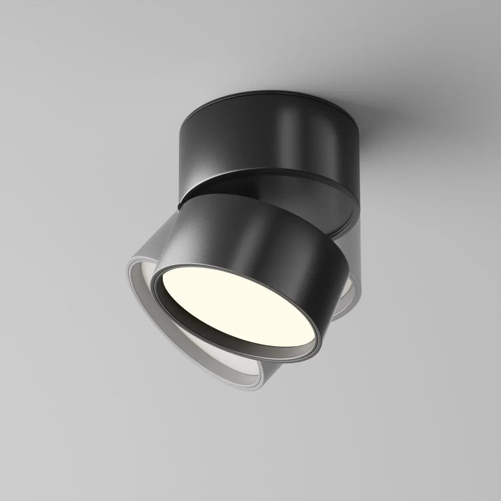 Spot aplicat din Aluminiu Negru H8xD8.5cm Onda