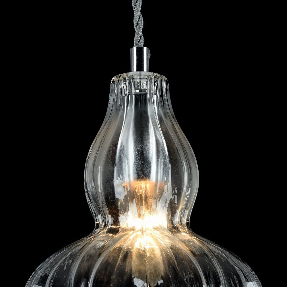 Pendul cu inaltime reglabila din Sticla Transparent D16xH143cm Eustoma