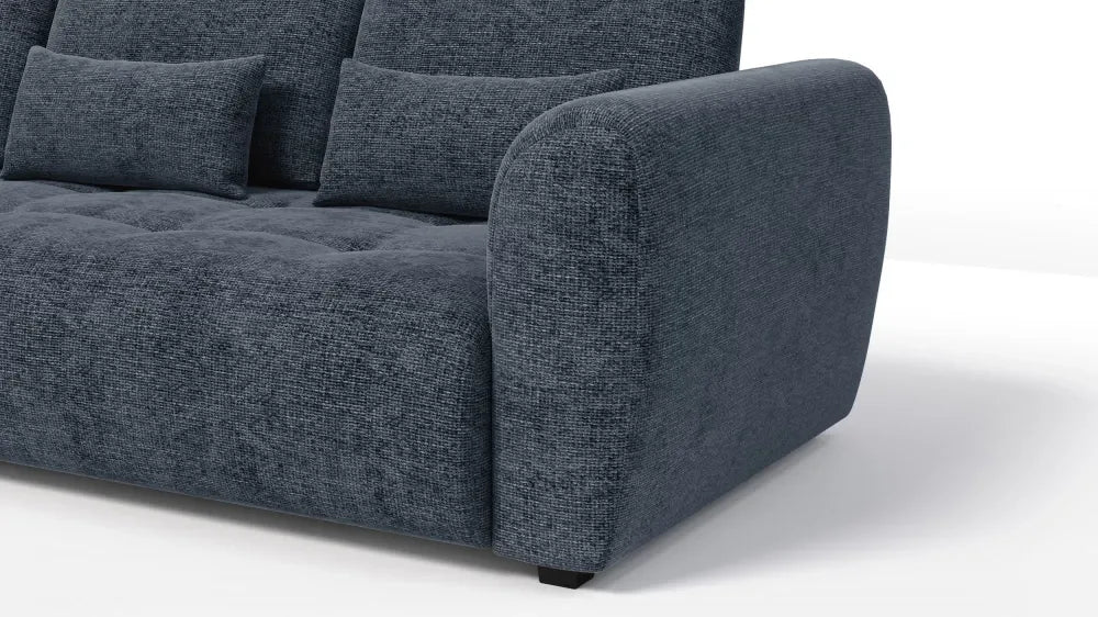 Coltar simetric tapitat cu Chenille Sajma 12 Albastru L306x306cm Trezzo