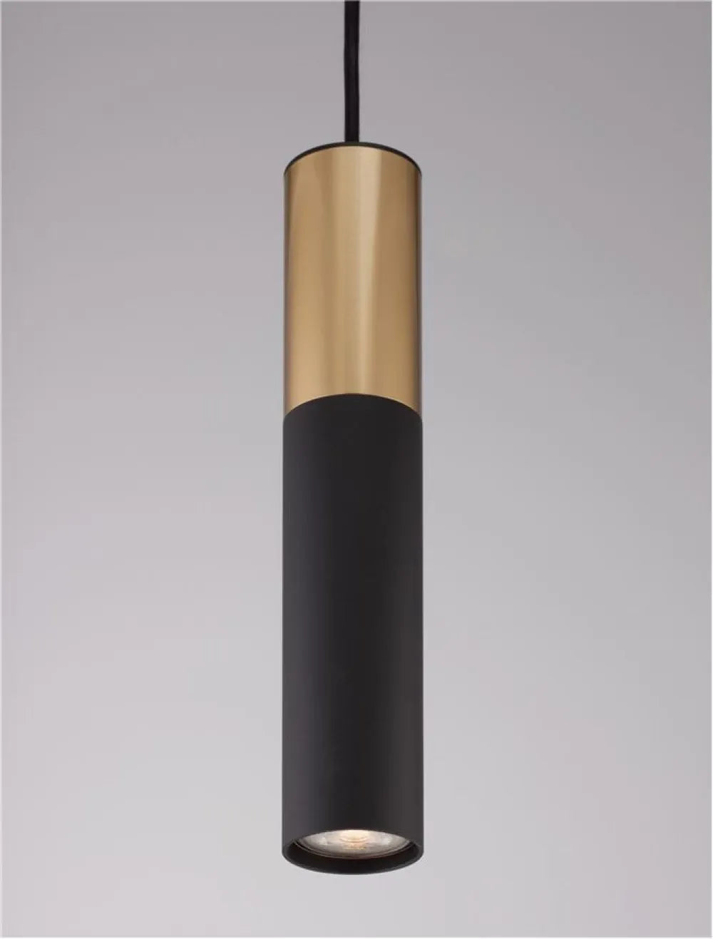 Pendul din Aluminiu Negru/Auriu H180xL5.6cm IP20 PONGO