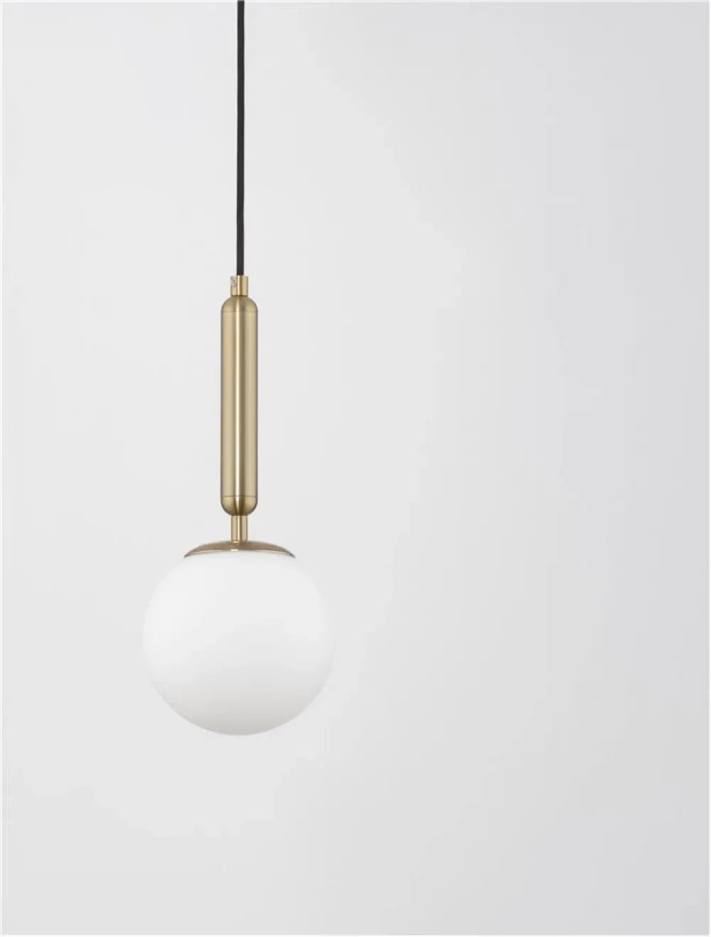 Pendul structura din Metal Auriu si abajur din Sticla Alb H185xL15cm IP20 MONET