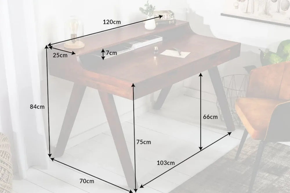 Birou din Lemn de salcam Maro L120xH84cm MONSOON