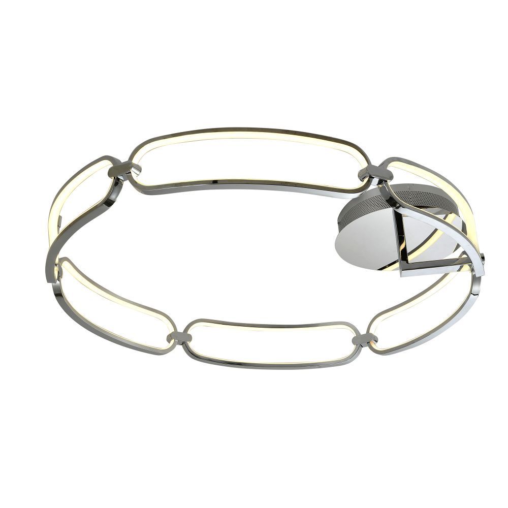 Plafoniera Rotunda din Metal si Metal Argintiu/Argintiu Colette D80xH16cm