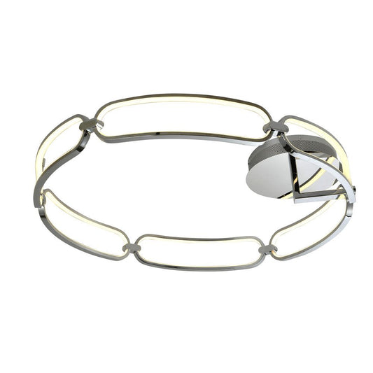 Plafoniera Rotunda din Metal si Metal Argintiu/Argintiu Colette D80xH16cm
