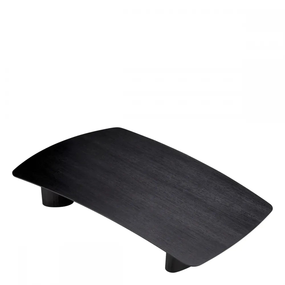 Masuta de cafea Asimetrica din Furnir de stejar Gri carbune L185xl120cm Bergman Eichholtz