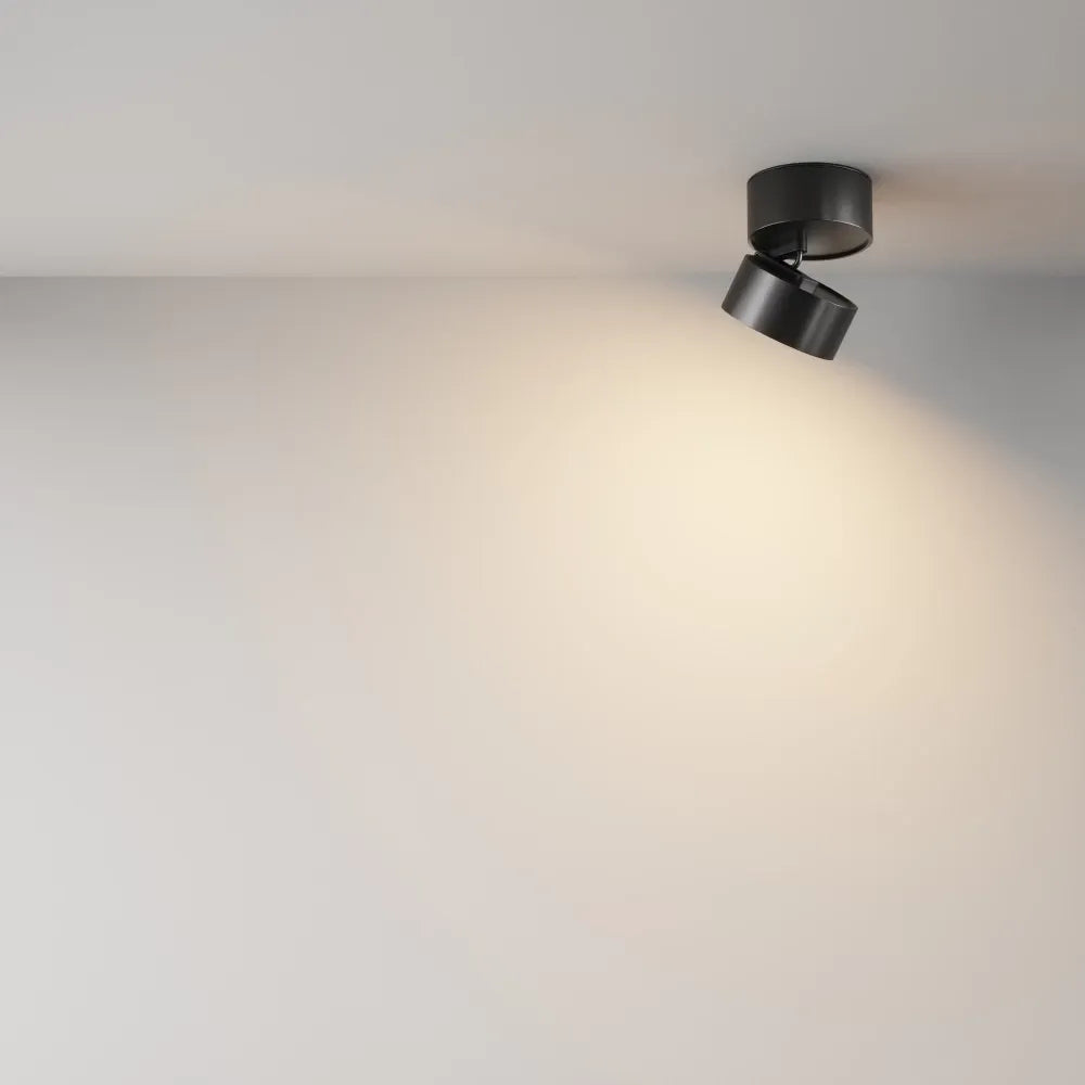 Spot aplicat din Aluminiu Negru H8xD8.5cm Onda