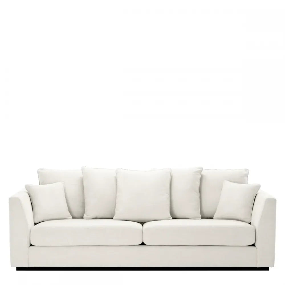 Canapea fixa tapitata cu Stofa Avalon Alb L255cm Taylor Eichholtz