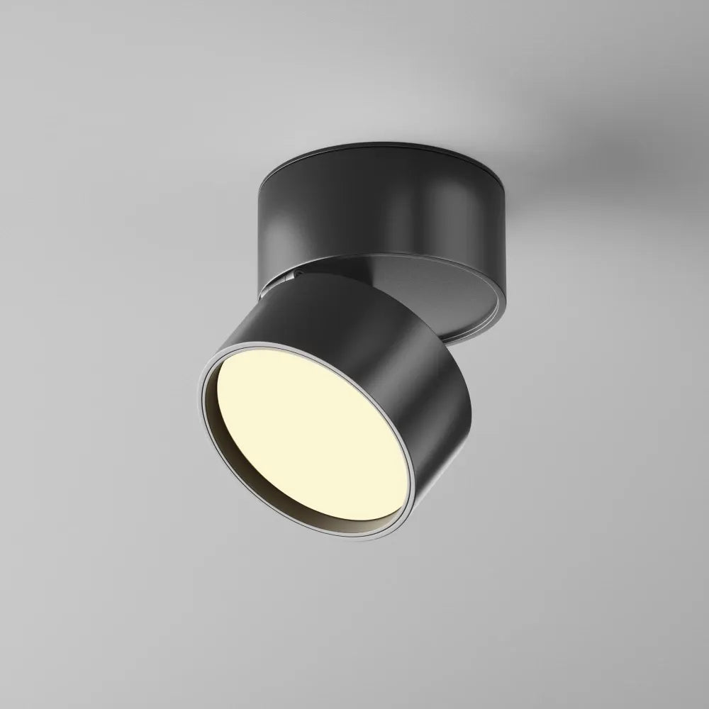 Spot aplicat din Aluminiu Negru H8xD8.5cm Onda