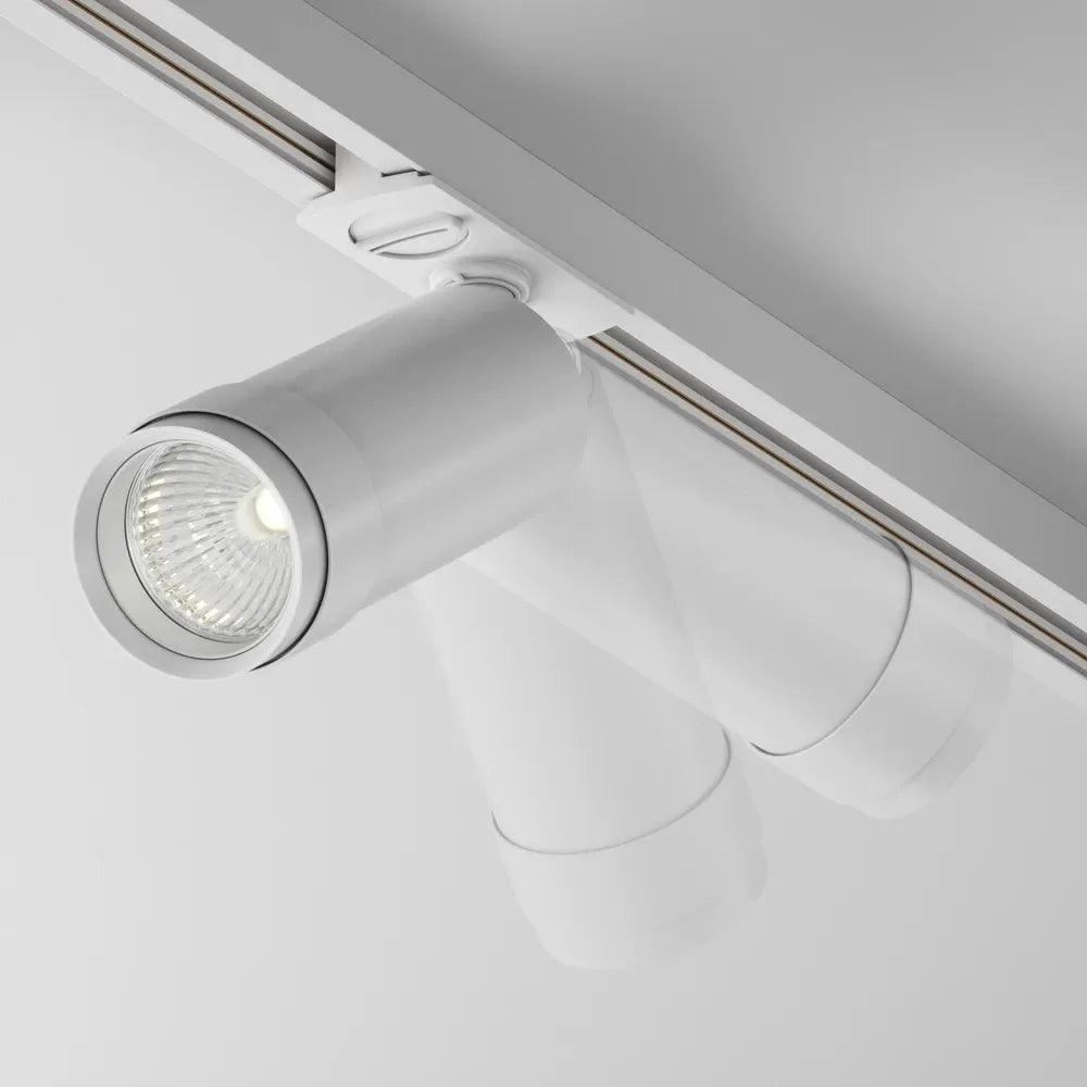 Spot dimabil pentru sina Unity din Aluminiu Alb H16xD5.5cm IP 20 12W 900lm 4000k Focus Zoom