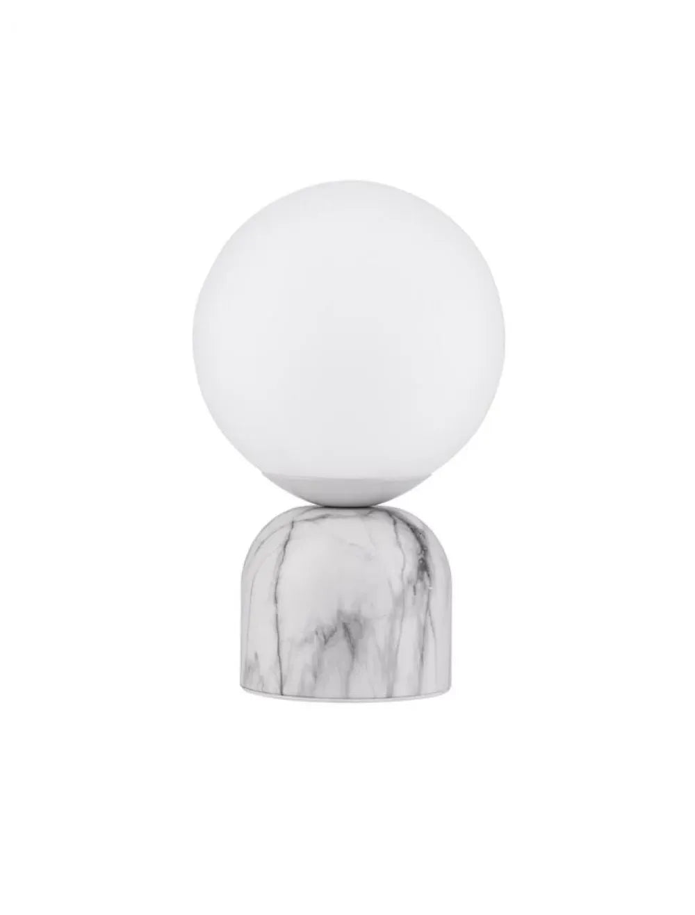 Veioza structura din Marmura Alb si abajur din Sticla Alb H24xL14.5cm IP20 KENIO