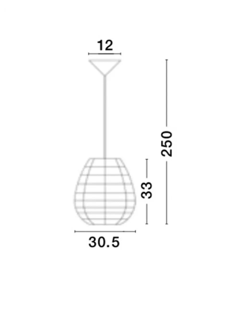 Pendul structura din Metal Negru si abajur din Ratan Maro H250xL30.5cm IP20 GRIFFIN
