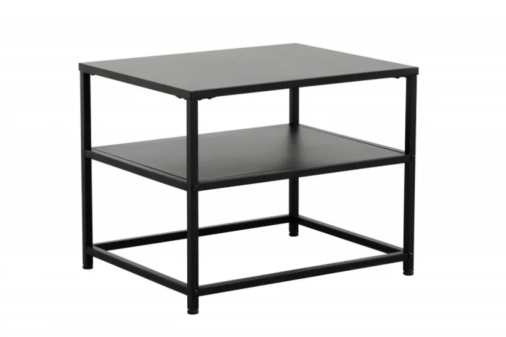 Masuta laterala Dreptunghiulara din Metal Negru si Metal Negru L50xH40cm Dura Stell