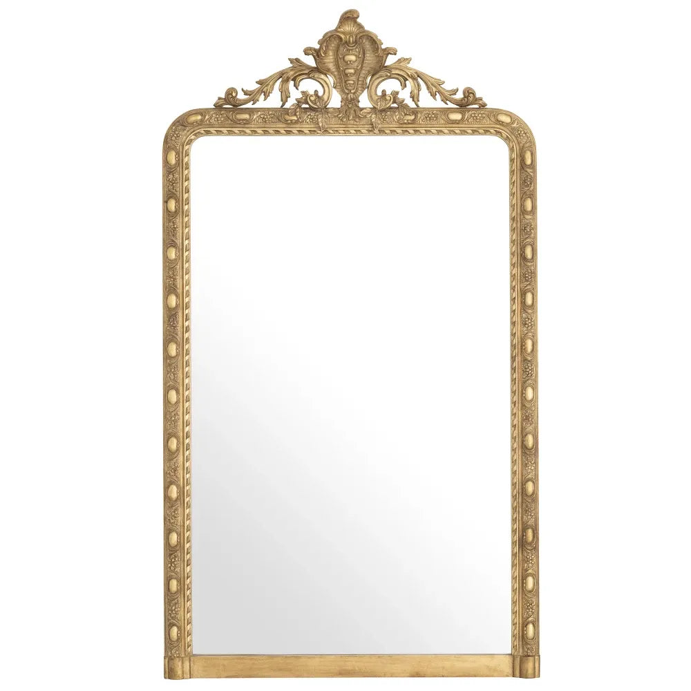 Oglinda cu rama din Lemn/Metal Auriu L118xH221cm Ludovico Eichholtz