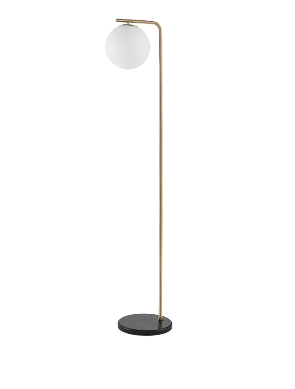 Lampa de podea structura din Metal Negru/Auriu si abajur din Sticla Alb H140xL31cm IP20 ALVAREZ