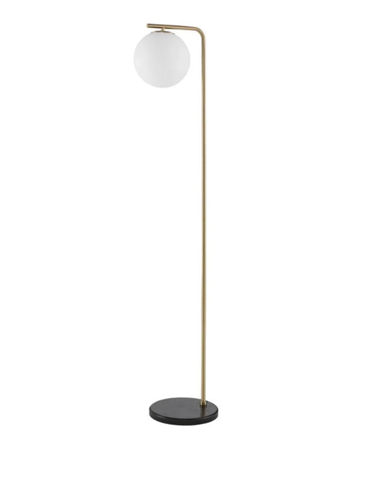 Lampa de podea structura din Metal Negru/Auriu si abajur din Sticla Alb H140xL31cm IP20 ALVAREZ