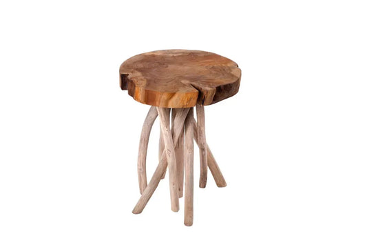 Masuta laterala din Lemn de tec Maro L45xH45cm Root