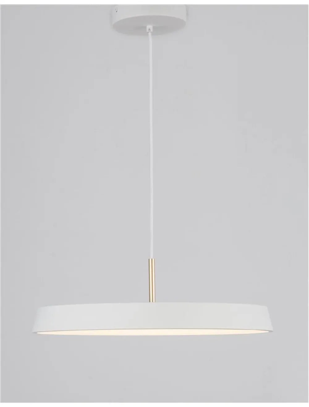 Pendul structura din Aluminiu Alb si abajur din Acrilic Alb H120xL50cm IP20 35W 2662lm 3000k VETRO