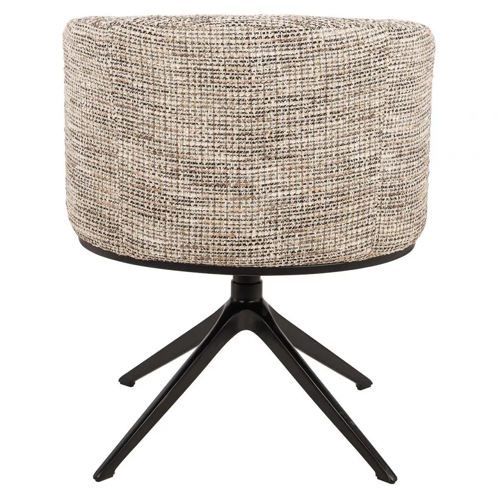 Scaun tapitat cu Stofa Bej cu picioare din Metal Negru H77xL64xA62cm Cheyenne Richmond Interiors