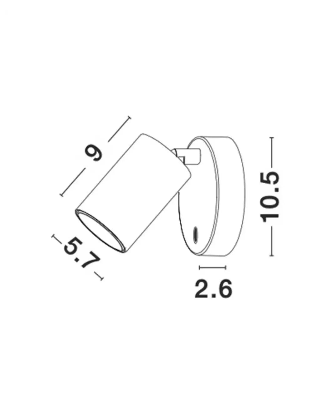 Aplica de perete din Aluminiu Alb H10.5xL5.7cm IP20 NET