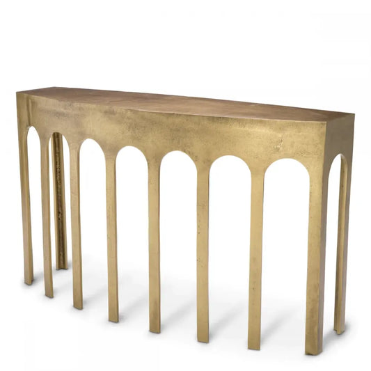 Consola din Aluminiu Alama antichizata L132xH79cm Gardini Eichholtz