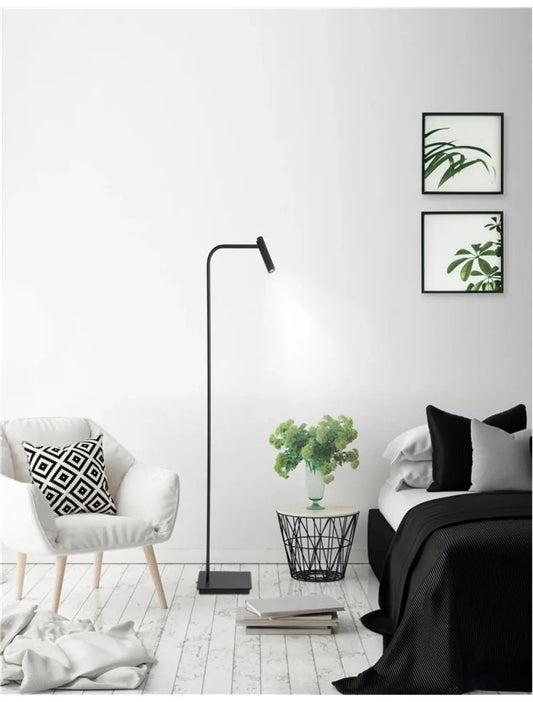 Lampa de podea din Aluminiu Negru H153xL26cm IP20 3W 190lm 3000k SICILY