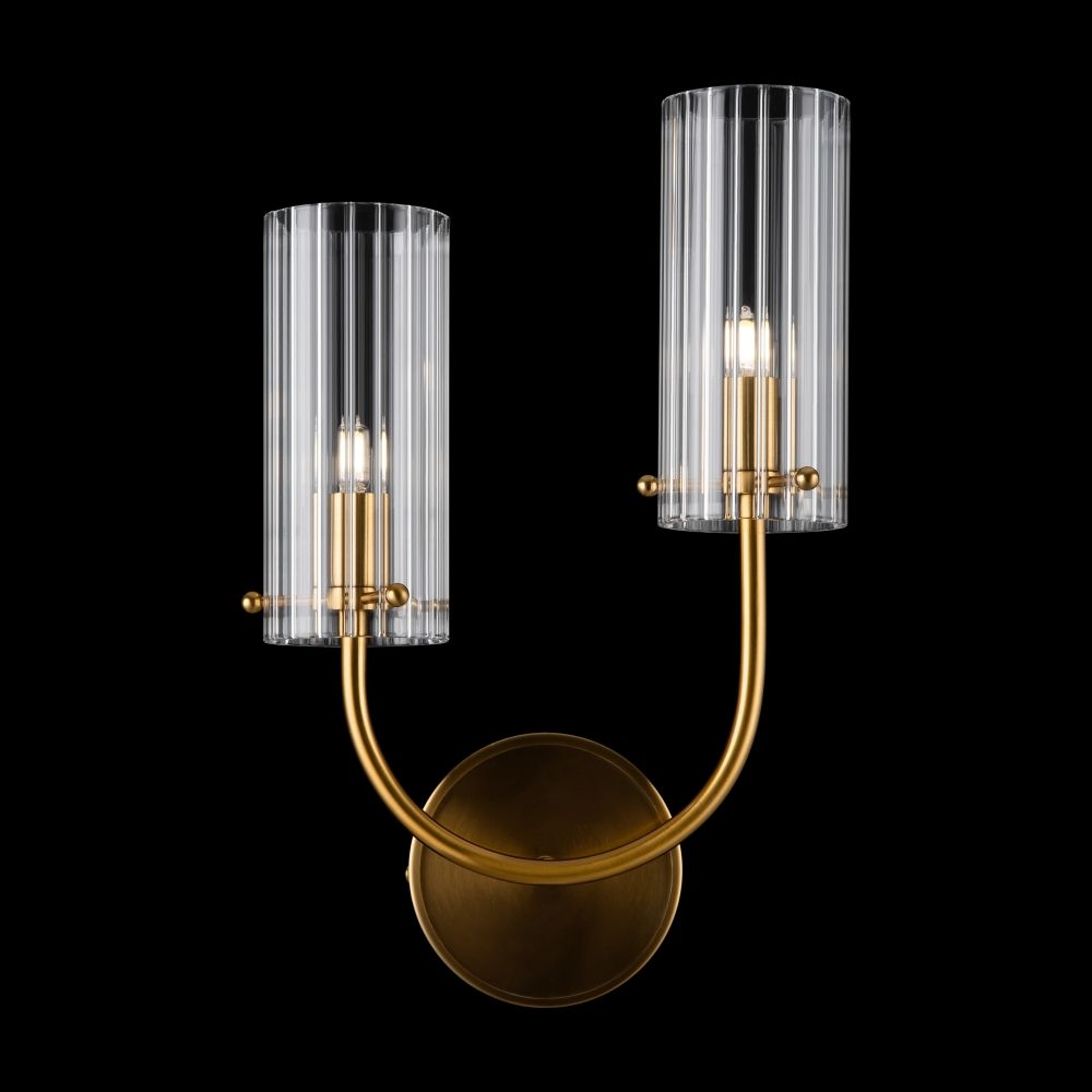 Aplica de perete Metal si Sticla Alama/Transparent L12xH38cm Arco