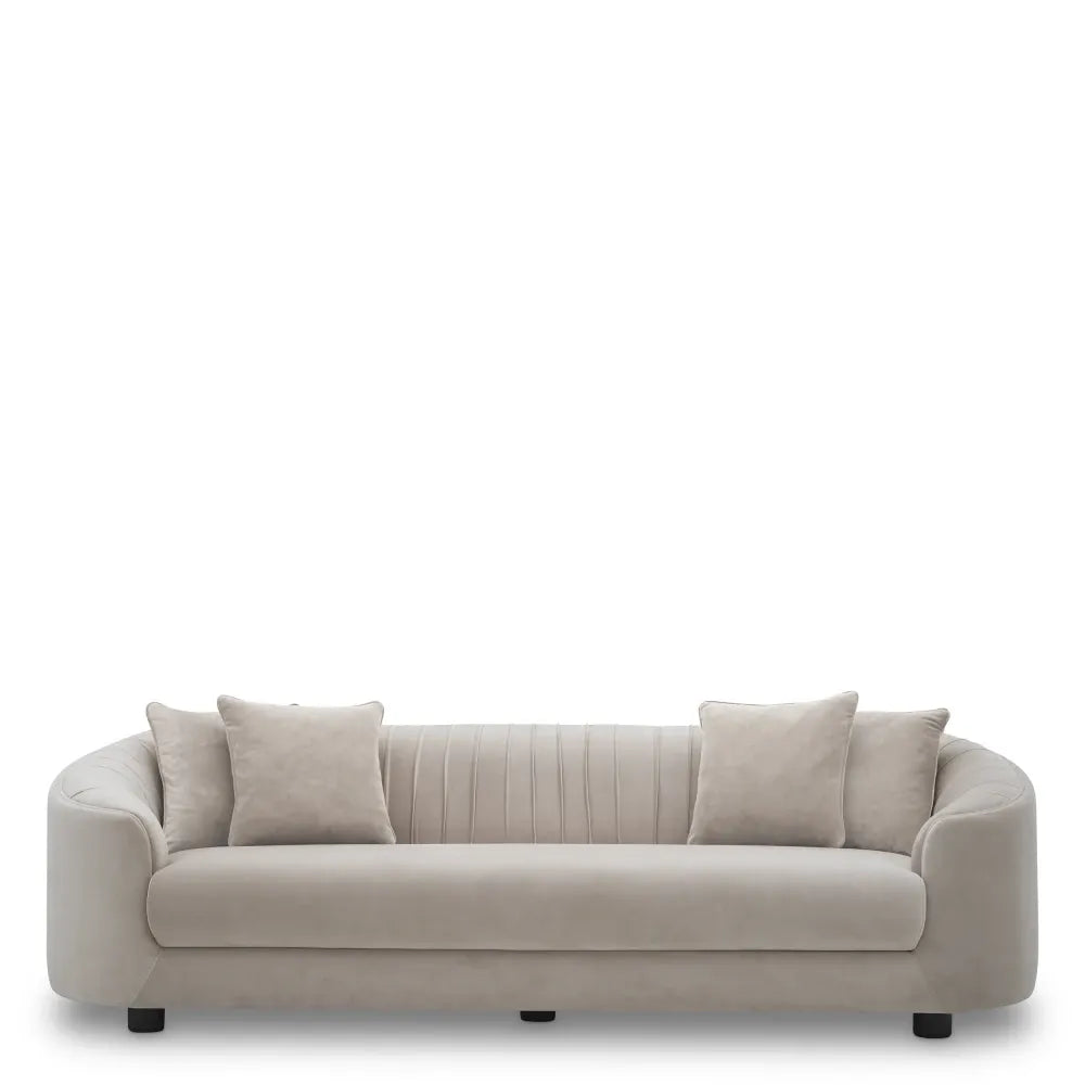 Canapea tapitat cu Catifea Crem L241xA100xH64cm Jameson Eichholtz