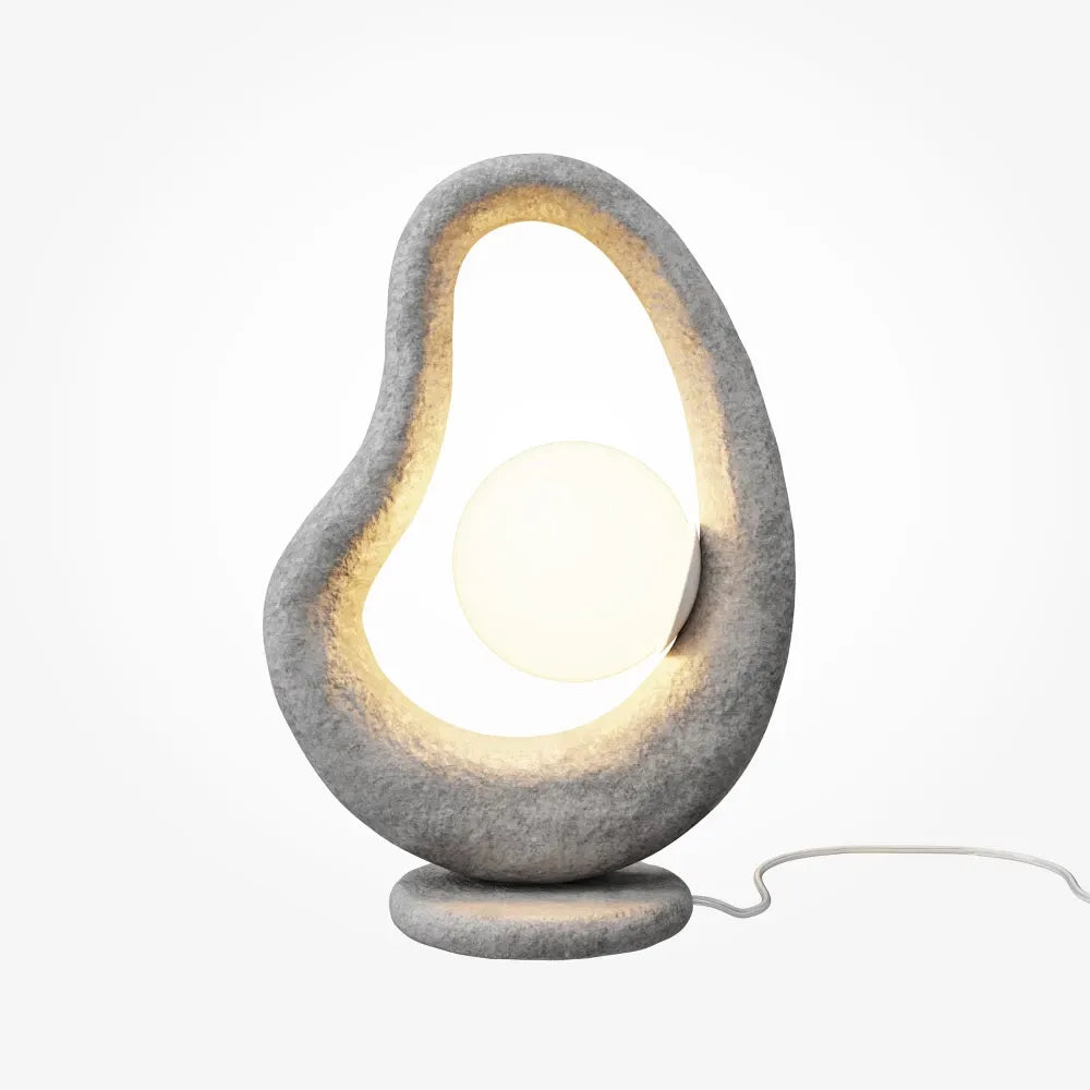 Veioza din Metal Gri si Sticla Alb H38xL15cm Opus