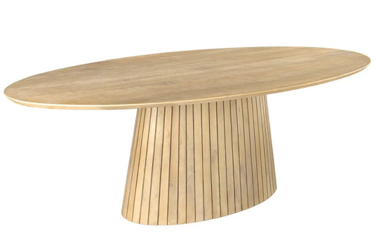 Masa din Lemn de mango Maro deschis si Lemn de salcam si mango Maro deschis L220xH77cm Art deco