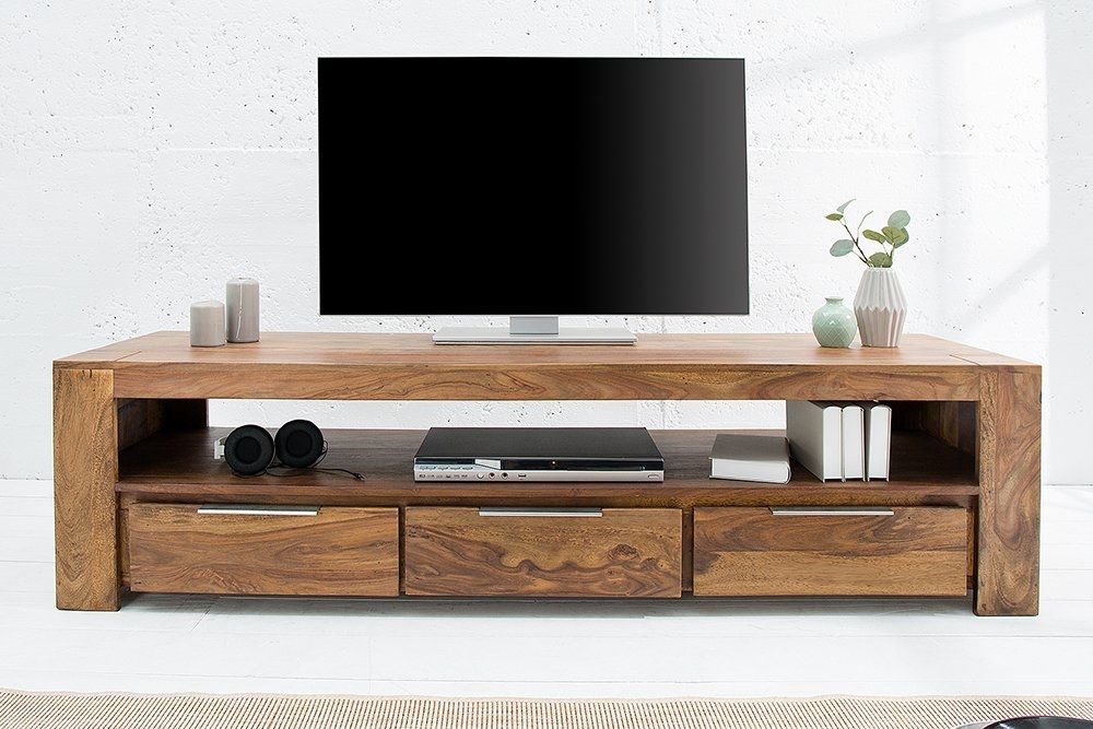 Comoda TV din Lemn de sheesham Maro Makassar L170xH45cm