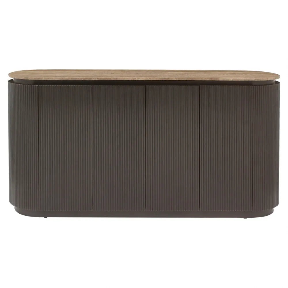 Comoda din MDF/Alama Maro si Travertin Maro L160xH82cm Russo Richmond interiors