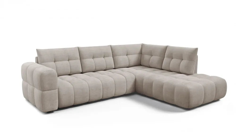 Coltar in forma de L tapitat cu material pet friendly Alias bej L291 x 219cm