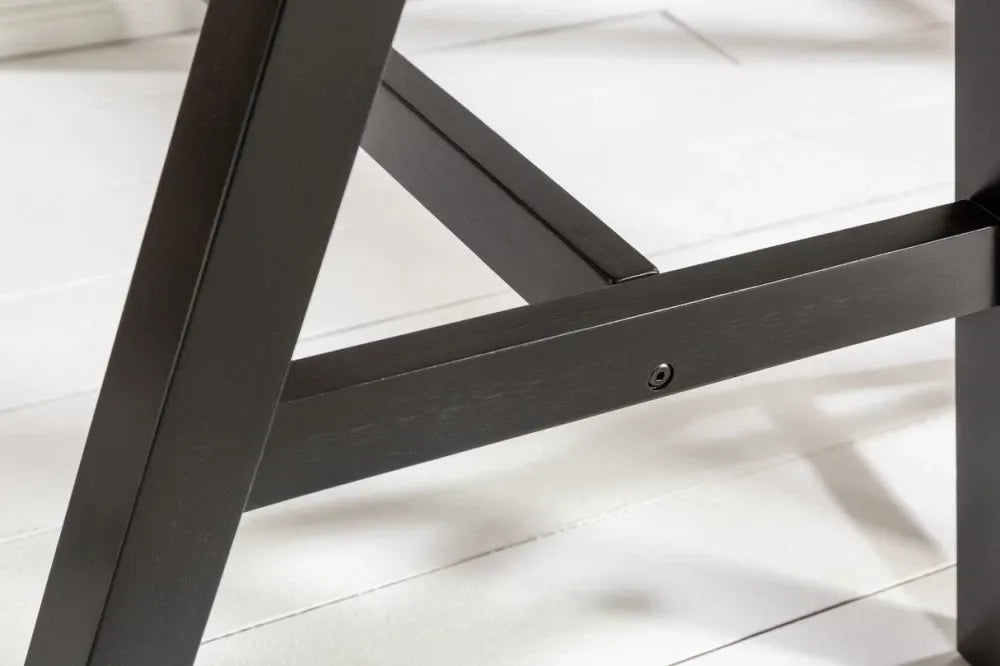Masa bar din Lemn de stejar Maro si Lemn Negru L120xH105cm Castle