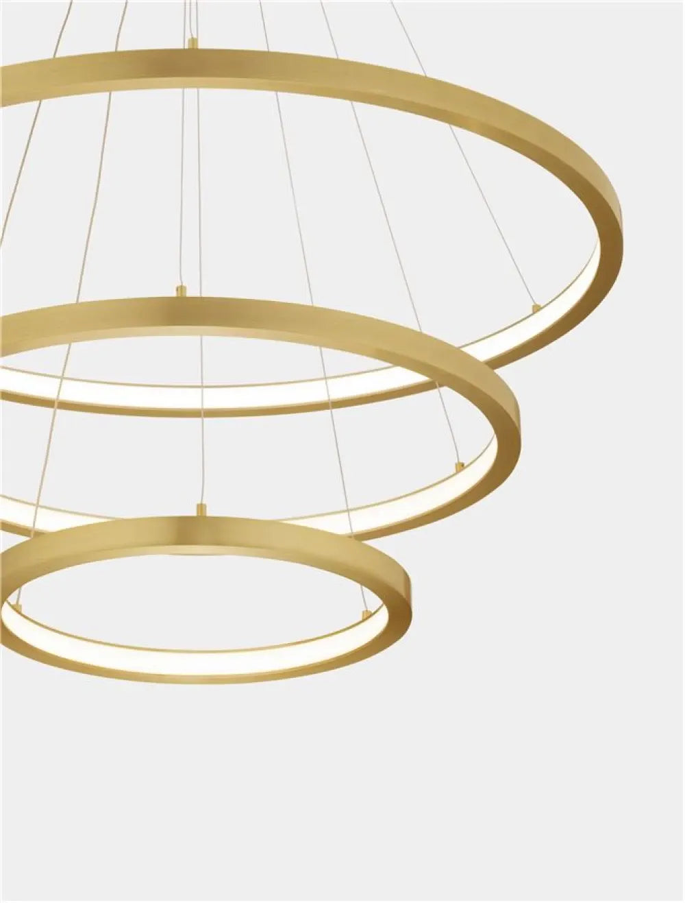 Candelabru structura din Aluminiu Auriu si abajur din Acrilic Alb H150xL80cm IP20 108W 2245lm 3000k EMPATIA